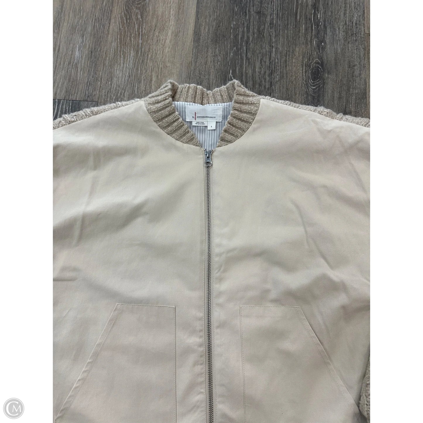 Jacket Moto By Anthropologie In Tan, Size: L