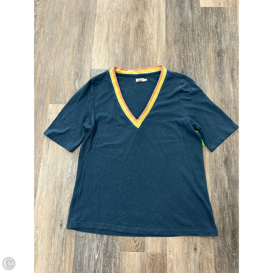 Top Short Sleeve By Faherty In Navy, Size: M