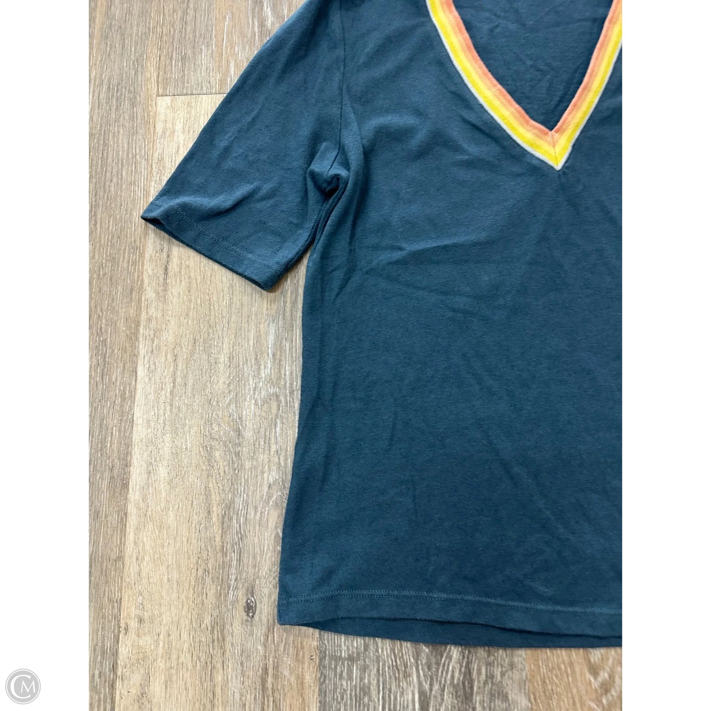 Top Short Sleeve By Faherty In Navy, Size: M