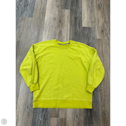 Athletic Sweatshirt Crewneck By Lululemon In Chartreuse, Size: L