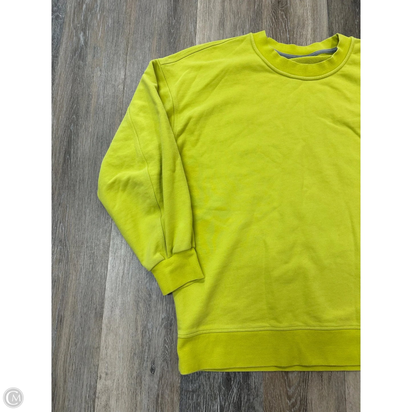 Athletic Sweatshirt Crewneck By Lululemon In Chartreuse, Size: L