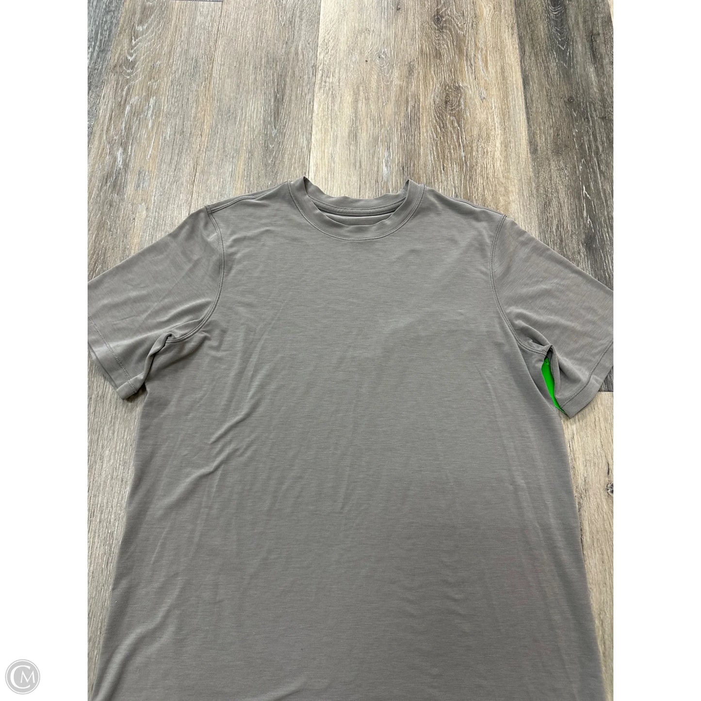 Athletic Top Short Sleeve By Lululemon In Tan, Size: S