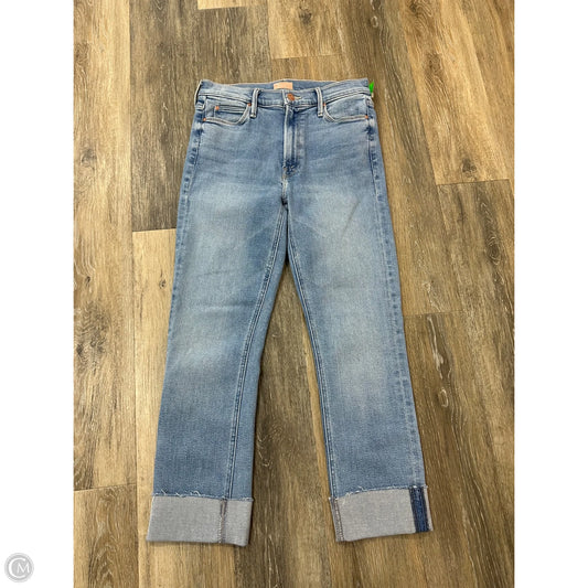 Jeans Straight By Mother In Blue Denim, Size: 4