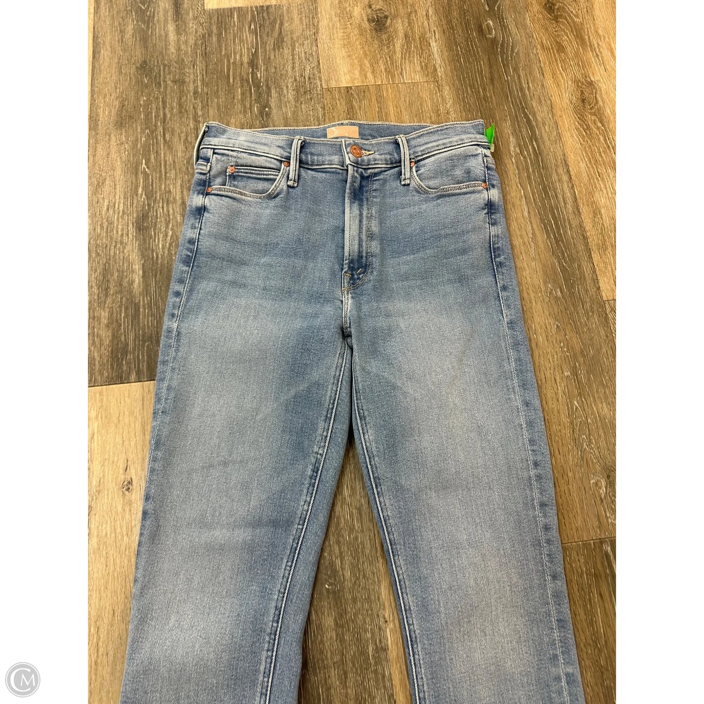Jeans Straight By Mother In Blue Denim, Size: 4