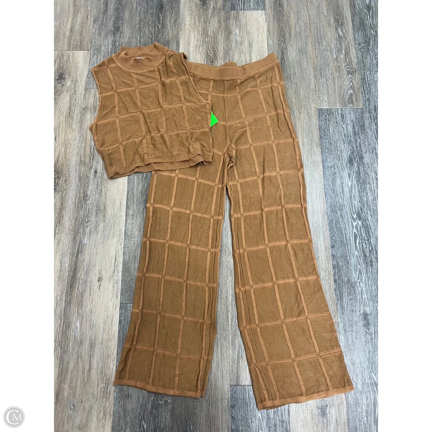 -Pants Set 2pc By Le Lis In Tan, Size: L