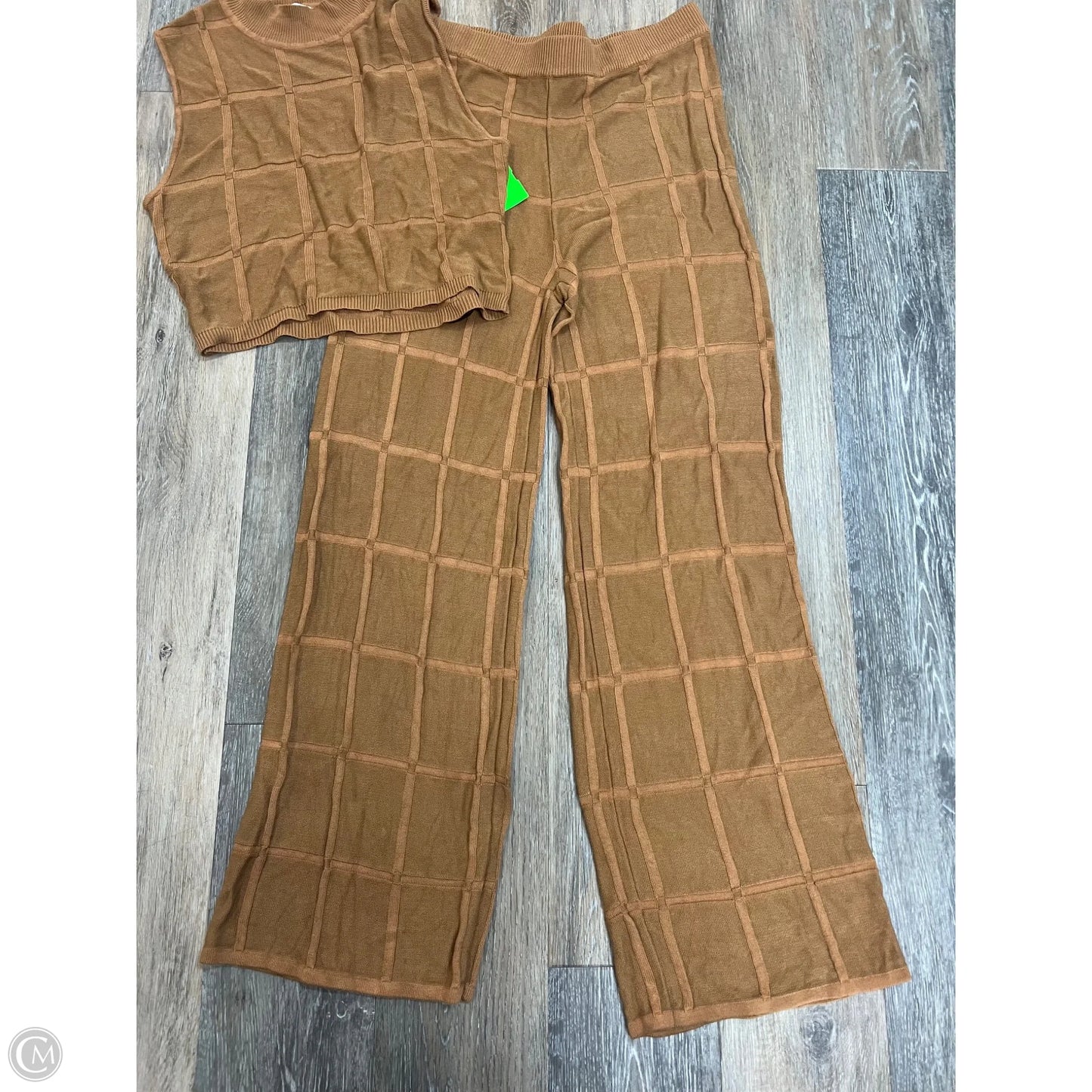 -Pants Set 2pc By Le Lis In Tan, Size: L