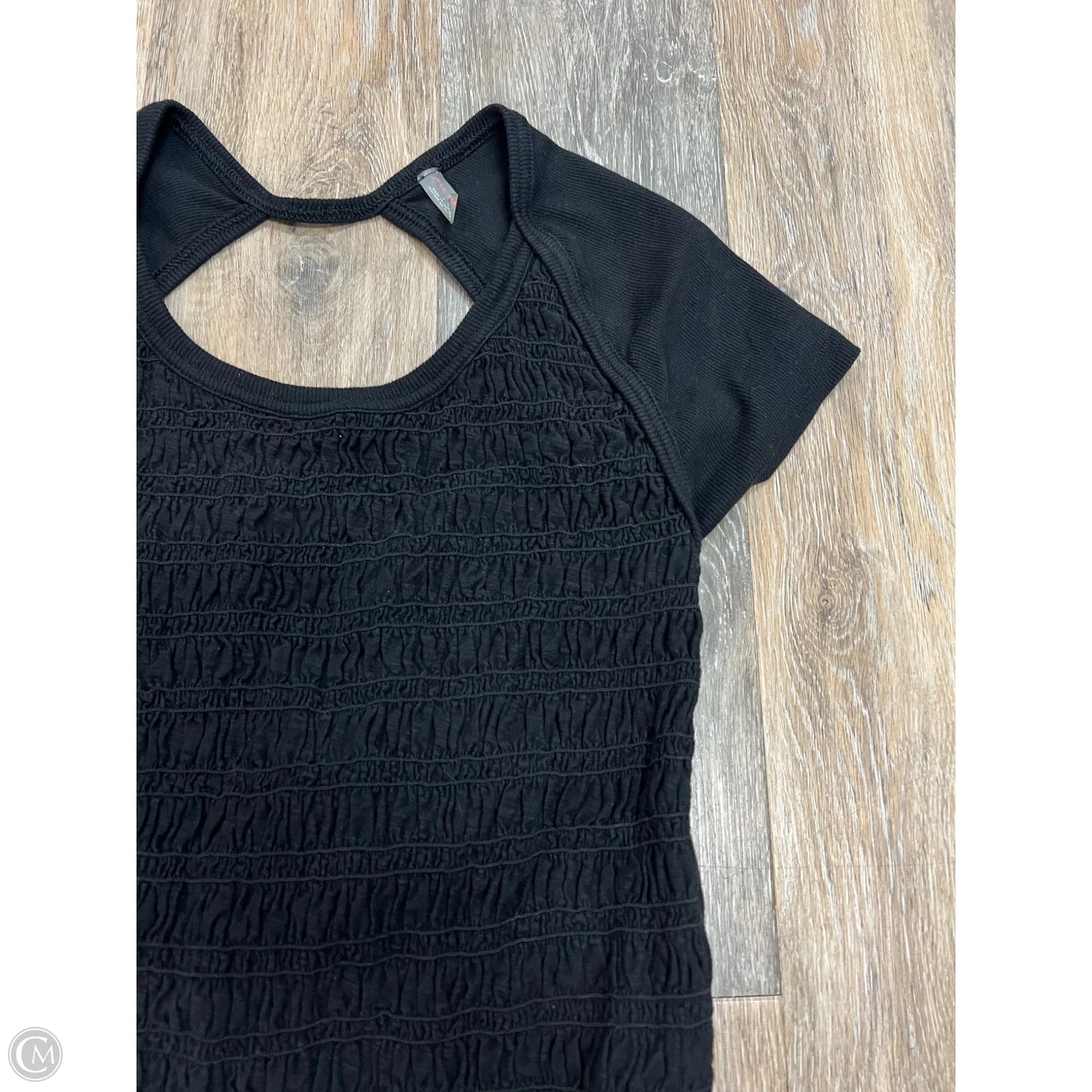 Top Short Sleeve By Free People In Black, Size: L