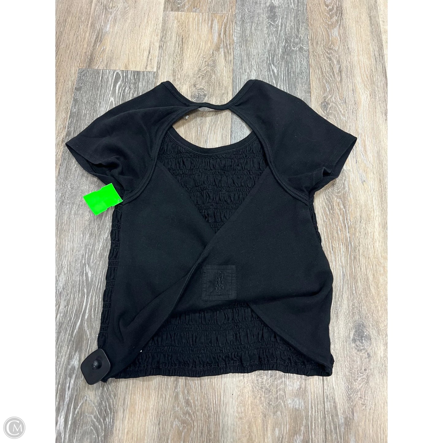 Top Short Sleeve By Free People In Black, Size: L