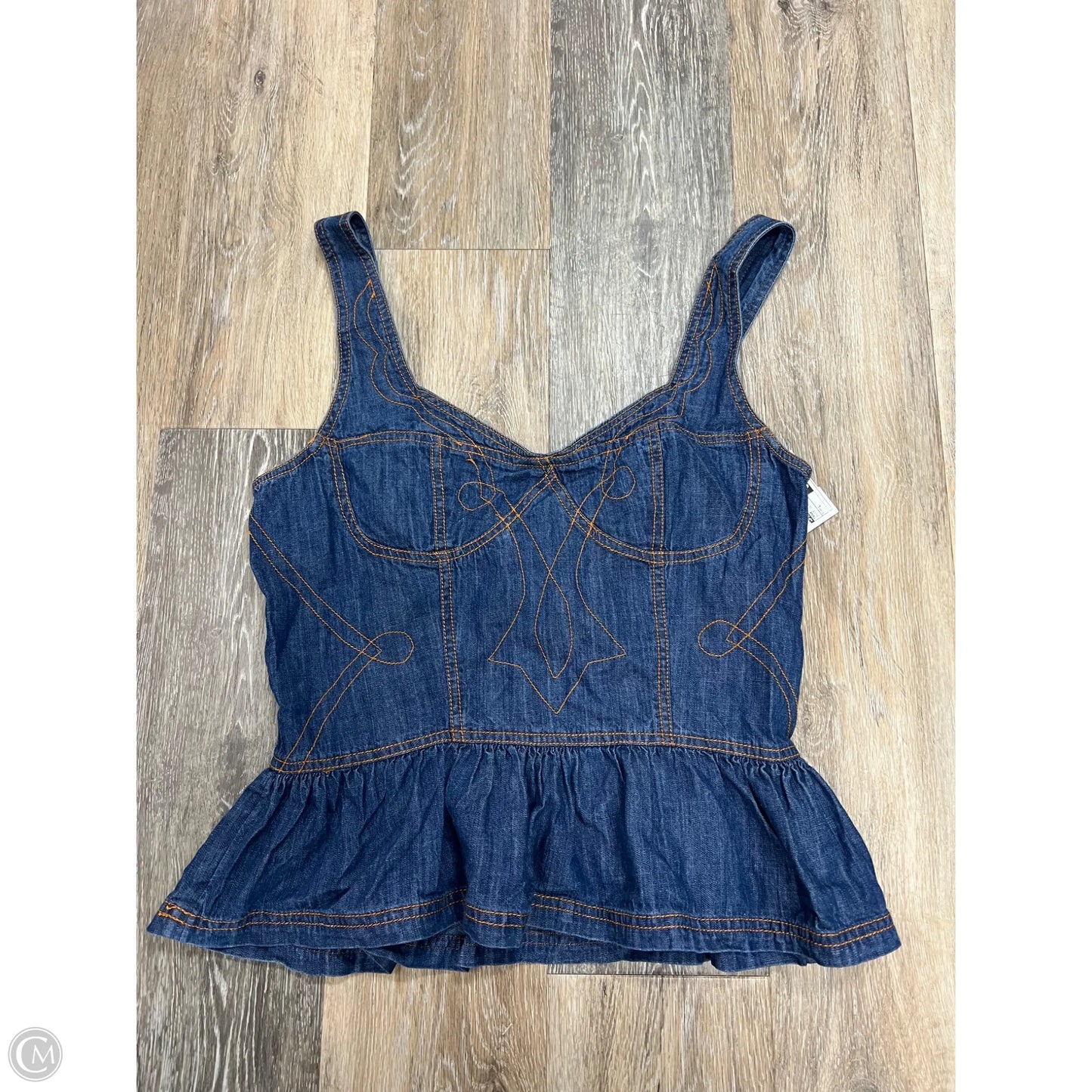 Tank Top By Pilcro In Blue Denim, Size: L
