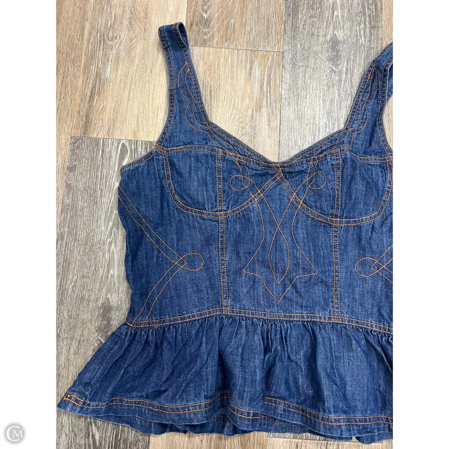 Tank Top By Pilcro In Blue Denim, Size: L