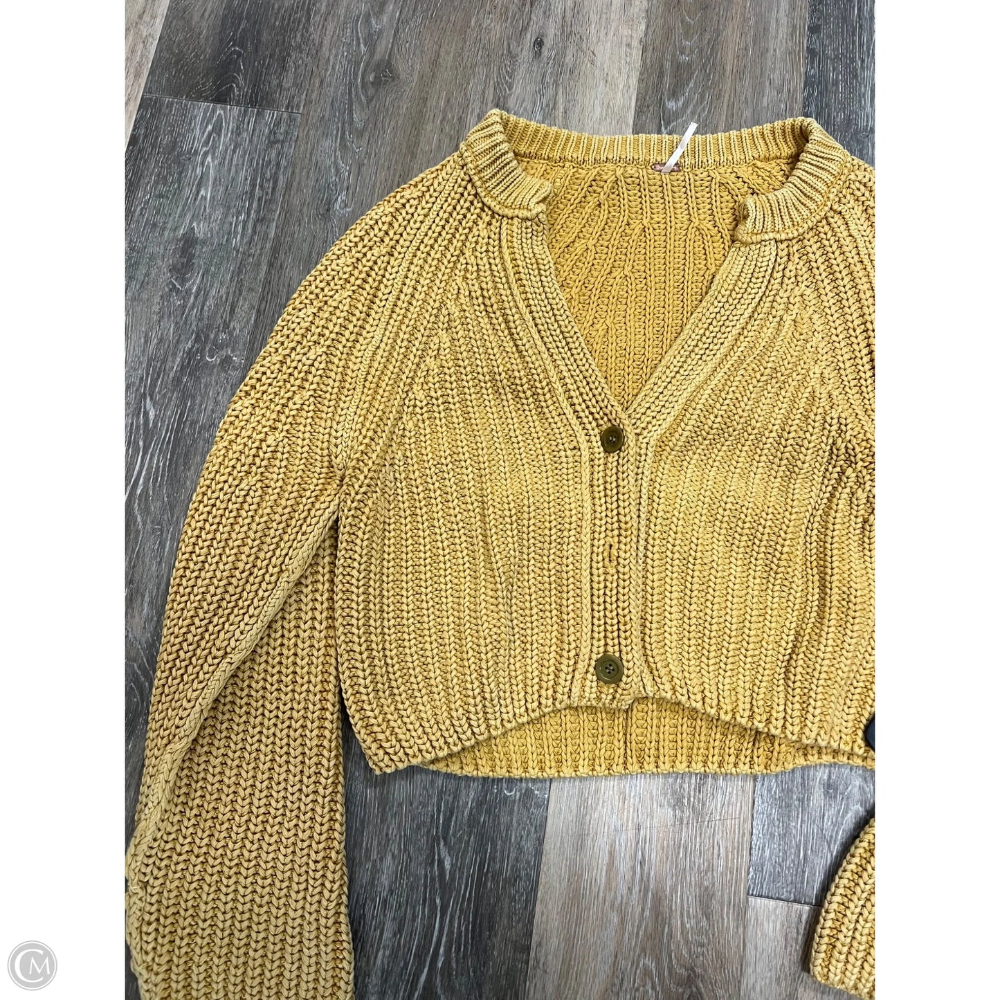 Sweater Cardigan By Free People In Yellow, Size: Xl