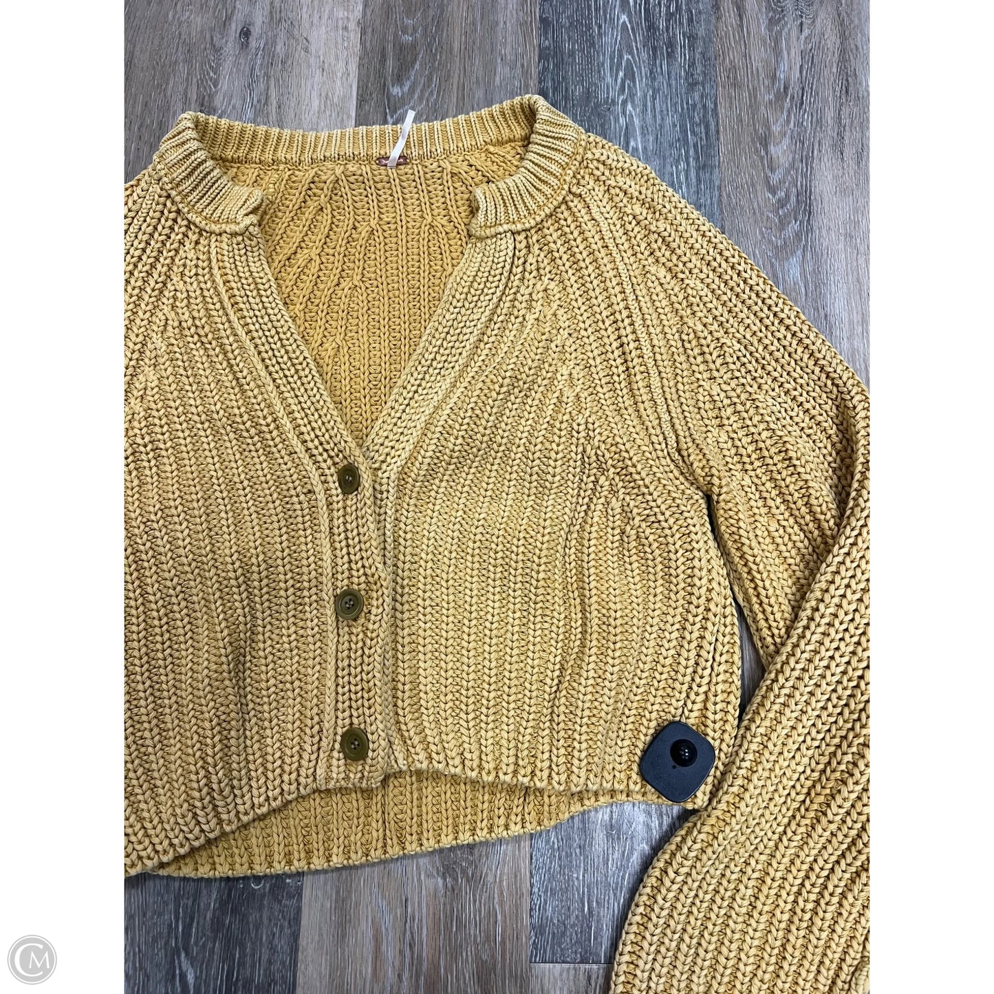 Sweater Cardigan By Free People In Yellow, Size: Xl