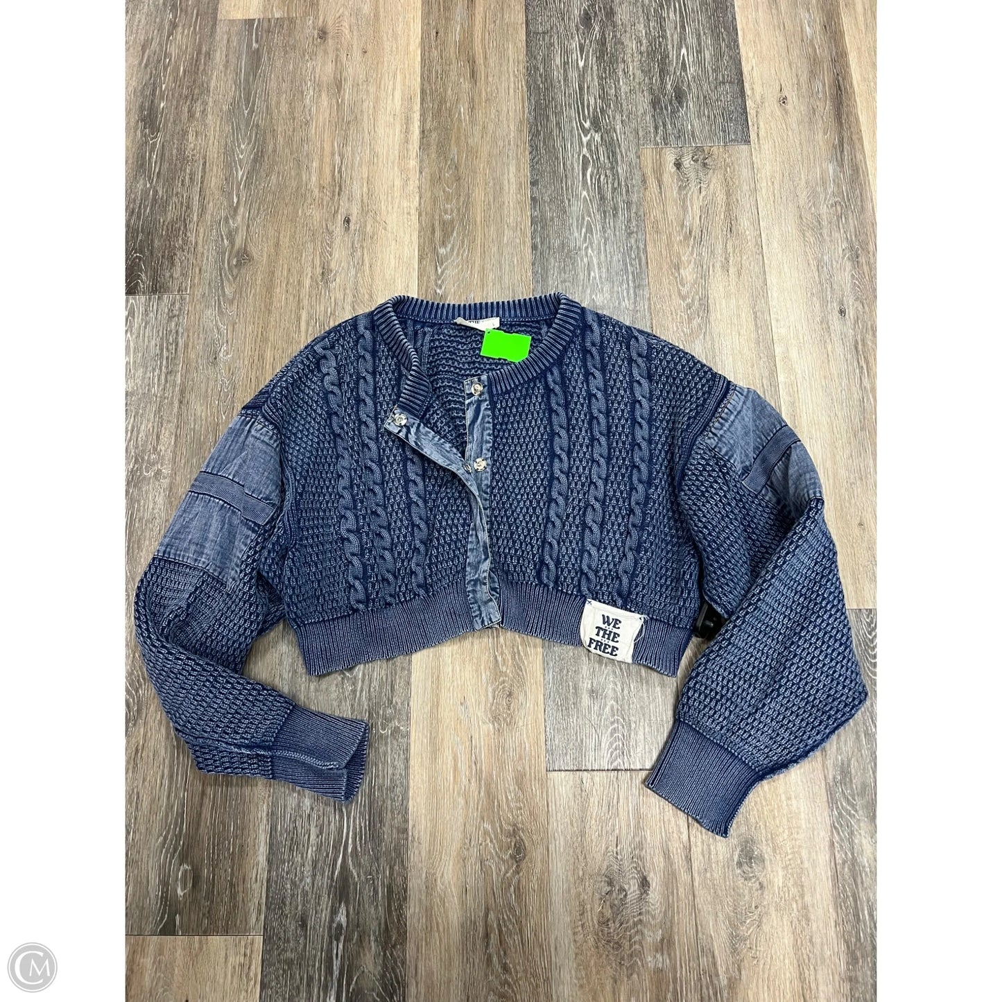 Sweater Cardigan By We The Free In Blue, Size: L