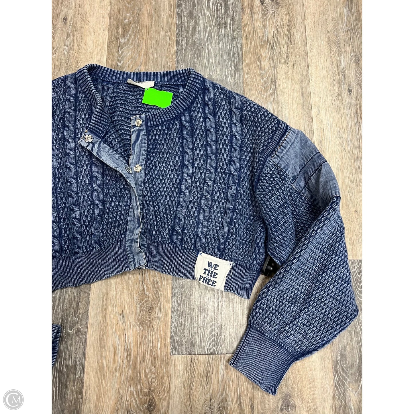 Sweater Cardigan By We The Free In Blue, Size: L
