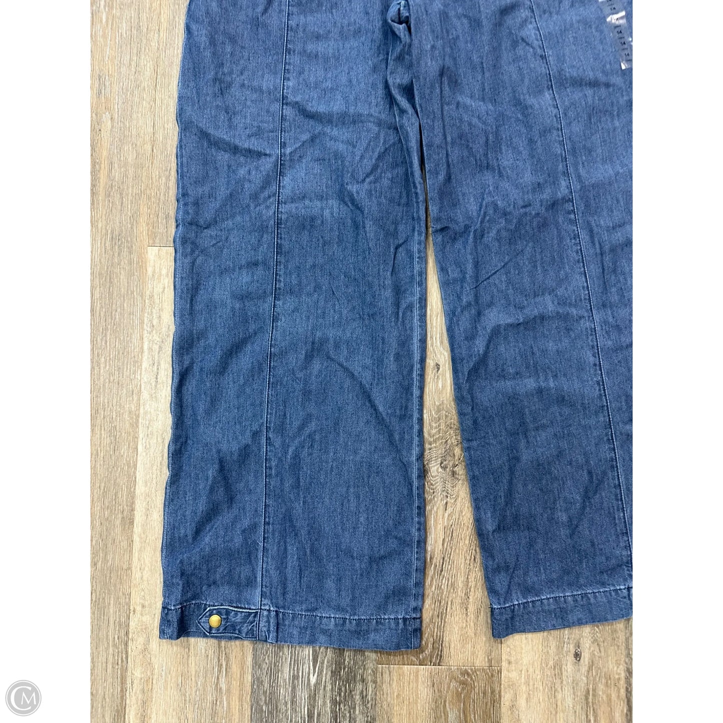 Jeans Wide Leg By American Eagle In Blue Denim, Size: 14l