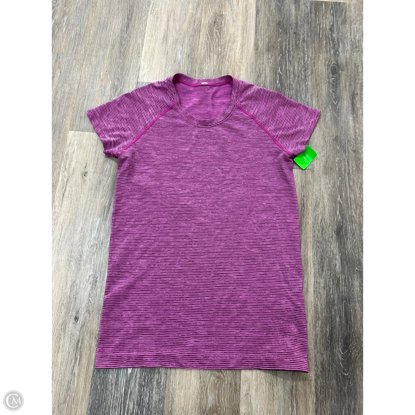 Athletic Top Short Sleeve By Lululemon In Pink, Size: 10