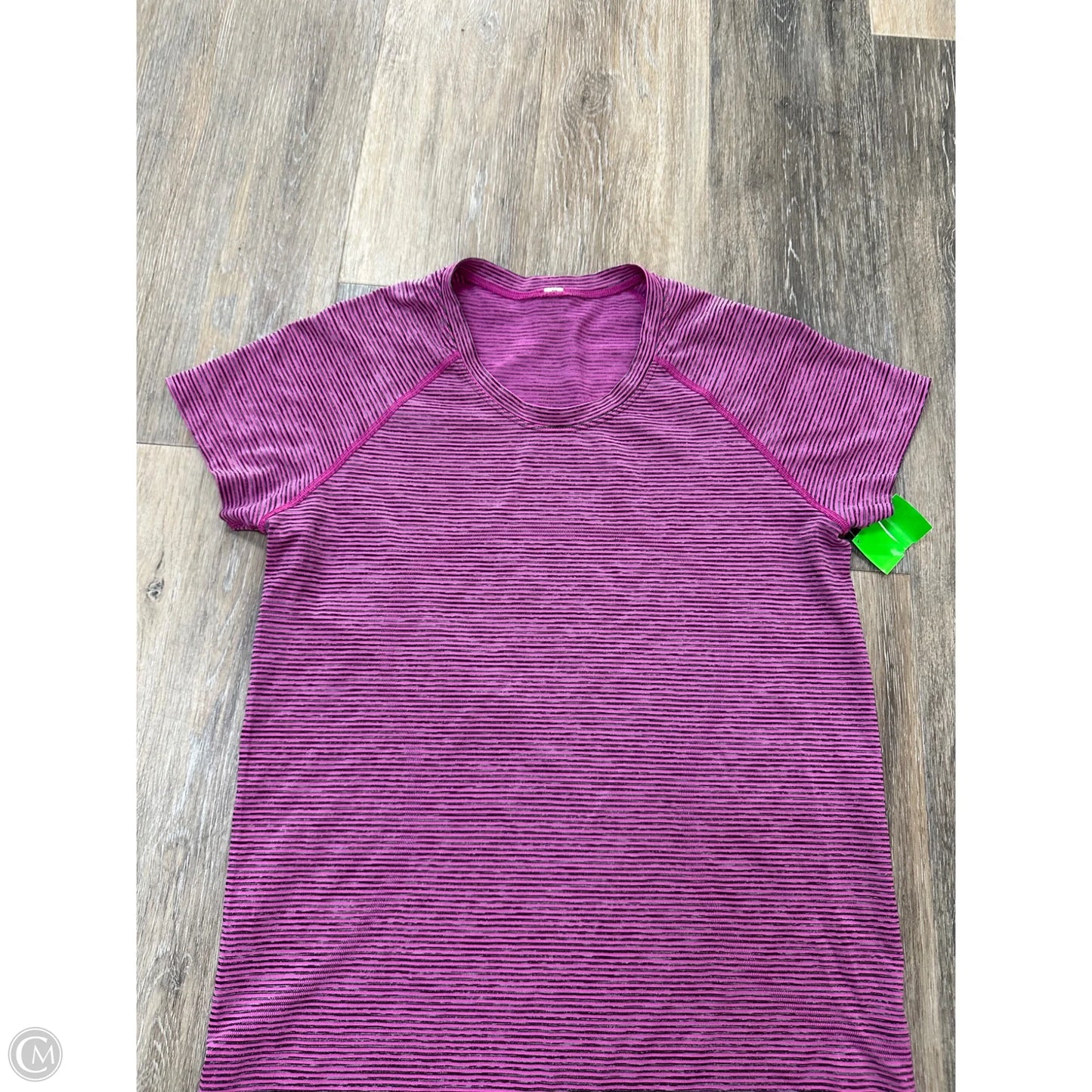 Athletic Top Short Sleeve By Lululemon In Pink, Size: 10