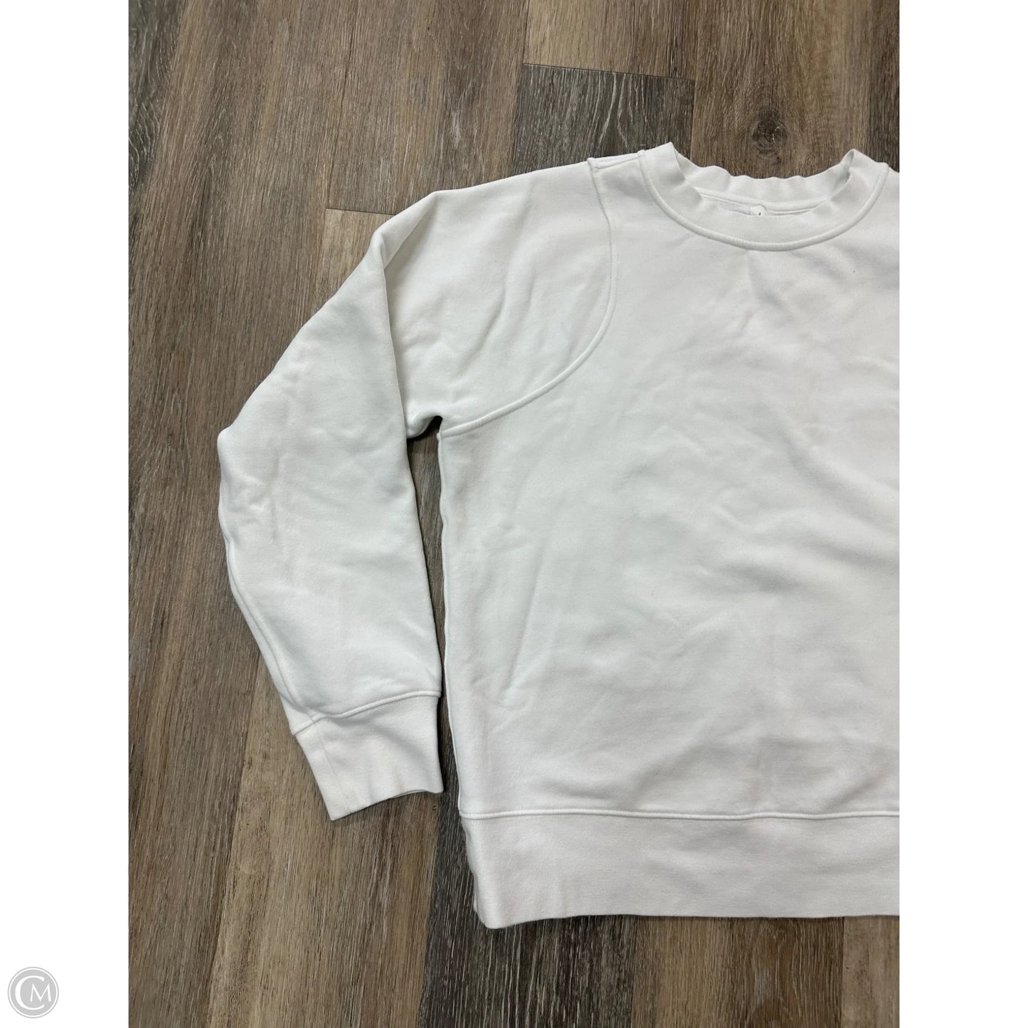 Athletic Sweatshirt Crewneck By Lululemon In White, Size: 8