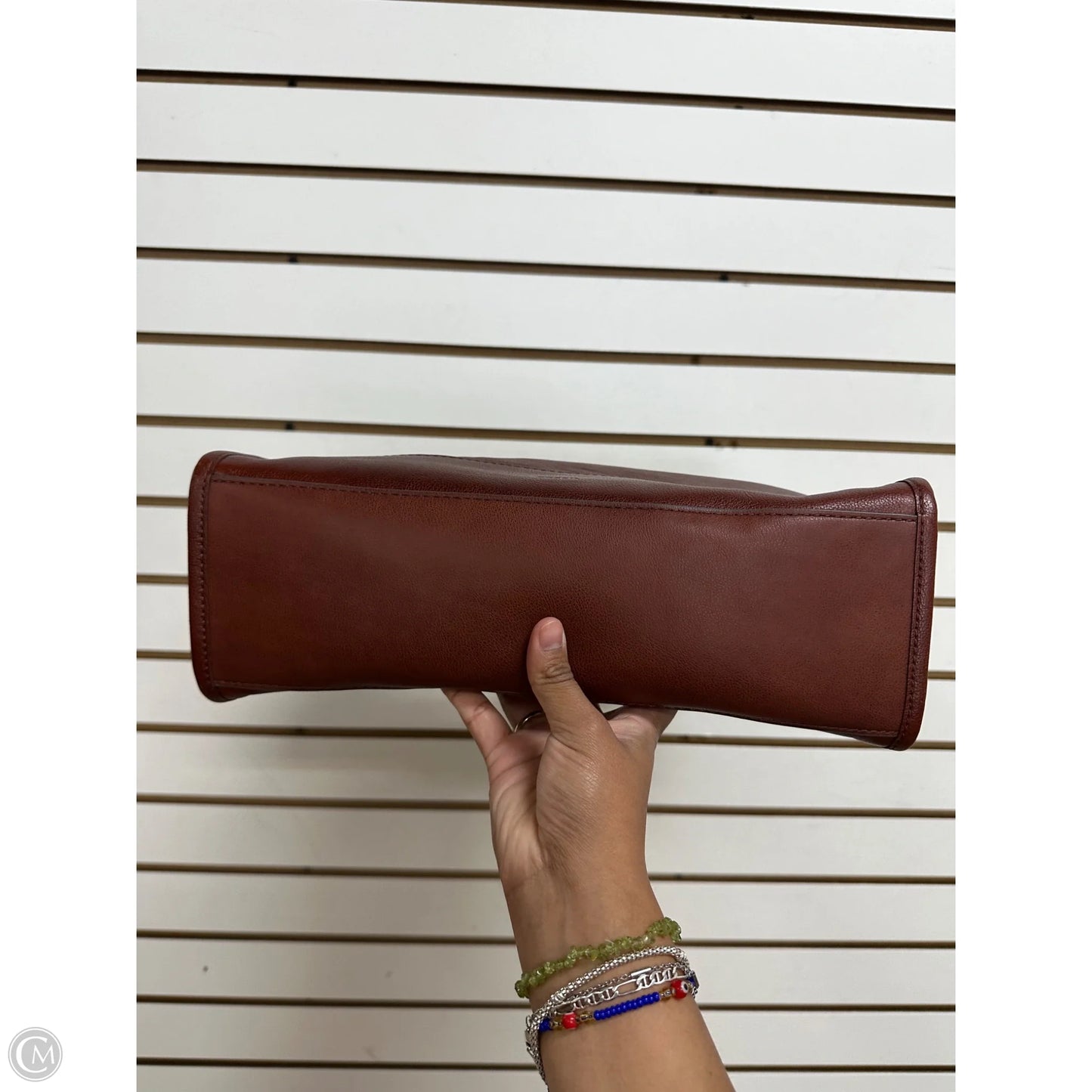 Handbag Leather By Fossil, Size: Large