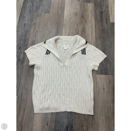Sweater Short Sleeve By Maeve In Cream, Size: 1x