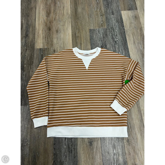 Top Long Sleeve By Staccato In Striped Pattern, Size: L