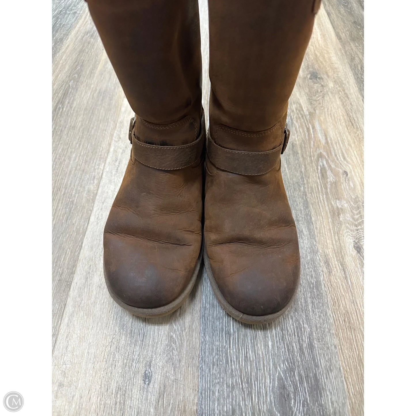 Boots Designer By Ugg In Brown, Size: 11