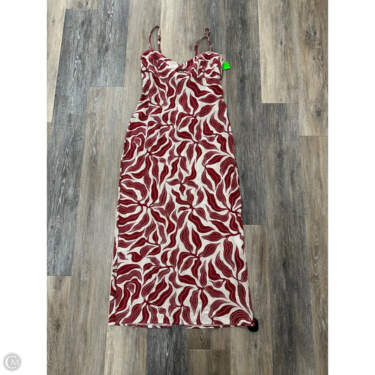 Dress Casual Maxi By Zara In Red & Tan, Size: L