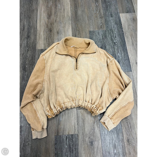 Sweatshirt Collar By Free People In Yellow, Size: L