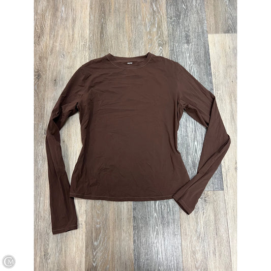 Top Long Sleeve By Skims In Brown, Size: L