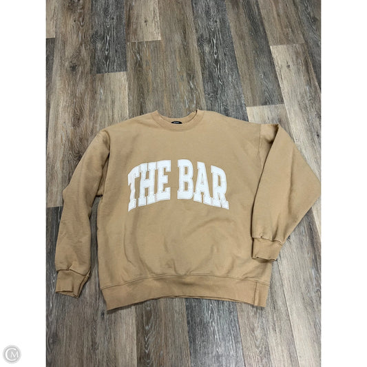 Sweatshirt Crewneck By The Bar In Tan, Size: L