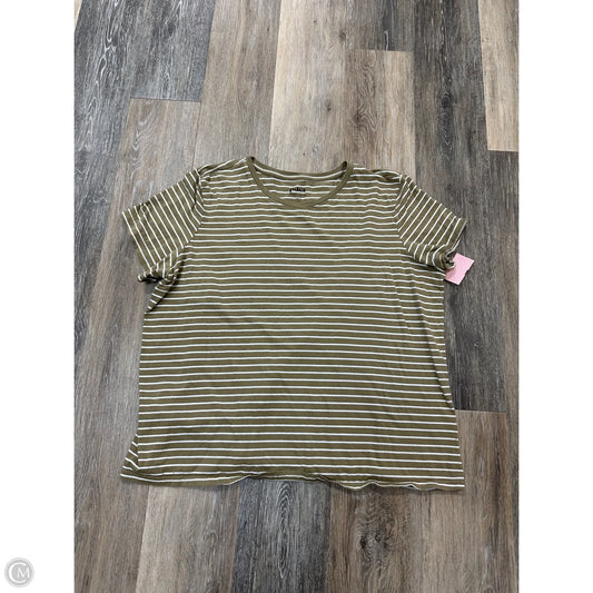 Top Short Sleeve By Pact In Striped Pattern, Size: Xl