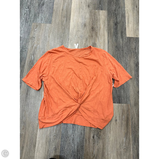 Top Short Sleeve By Pact In Orange, Size: Xl
