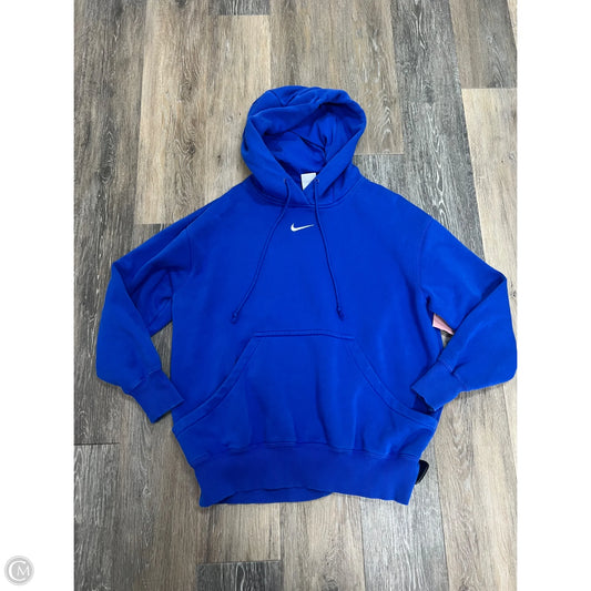 Athletic Sweatshirt Hoodie By Nike Apparel In Blue, Size: S