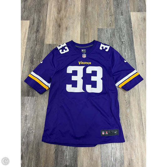 Athletic Jersey Short Sleeve By Nfl Nike In Purple, Size: L