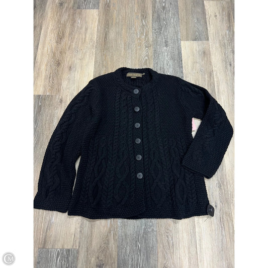Sweater Cardigan By Inis Crafts In Black, Size: L