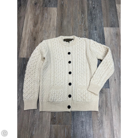 Sweater Cardigan By Inis Crafts In Cream, Size: L