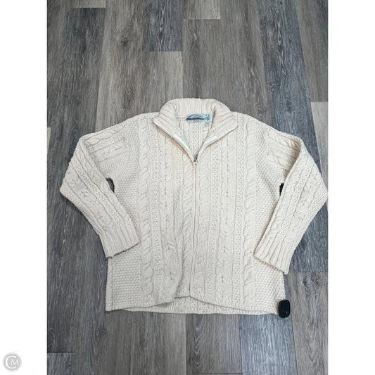 Sweater Cardigan By Aran Crafts In Cream, Size: Xl