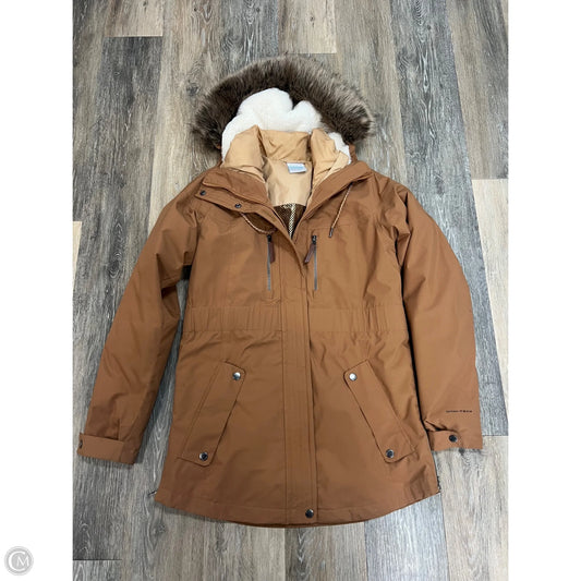 Coat Parka By Columbia In Tan, Size: S