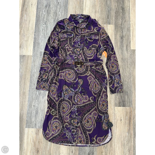 Dress Casual Maxi By Lauren By Ralph Lauren In Purple, Size: 2x