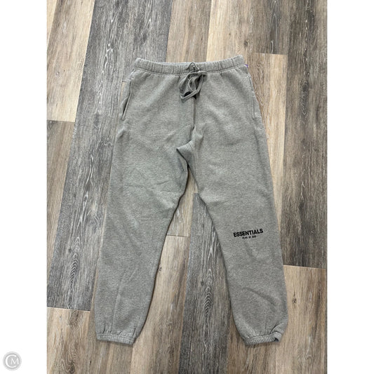Athletic Pants By Essentials In Grey, Size: L