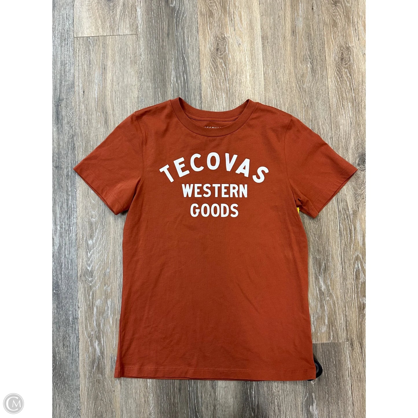 Top Short Sleeve By Tecovas In Orange, Size: S