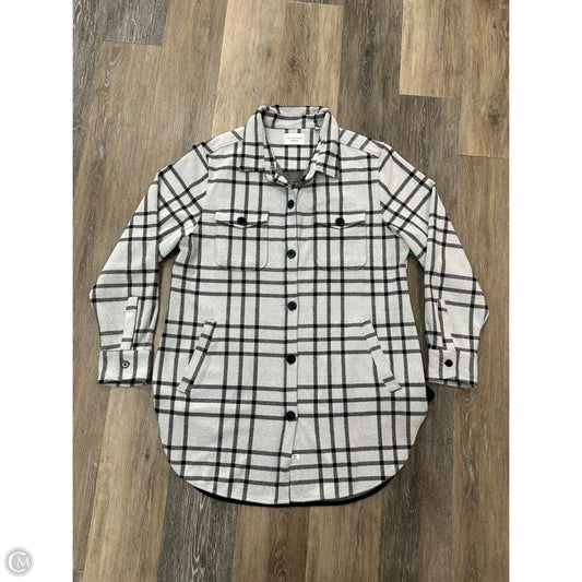Jacket Shirt By 7Diamonds In Plaid Pattern, Size: L