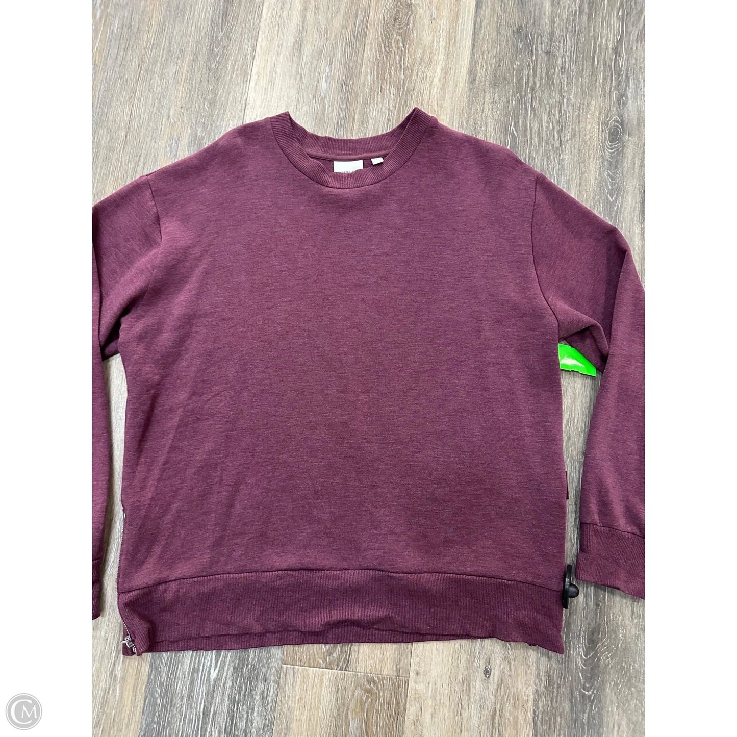 Sweatshirt Crewneck By Varley In Maroon, Size: L