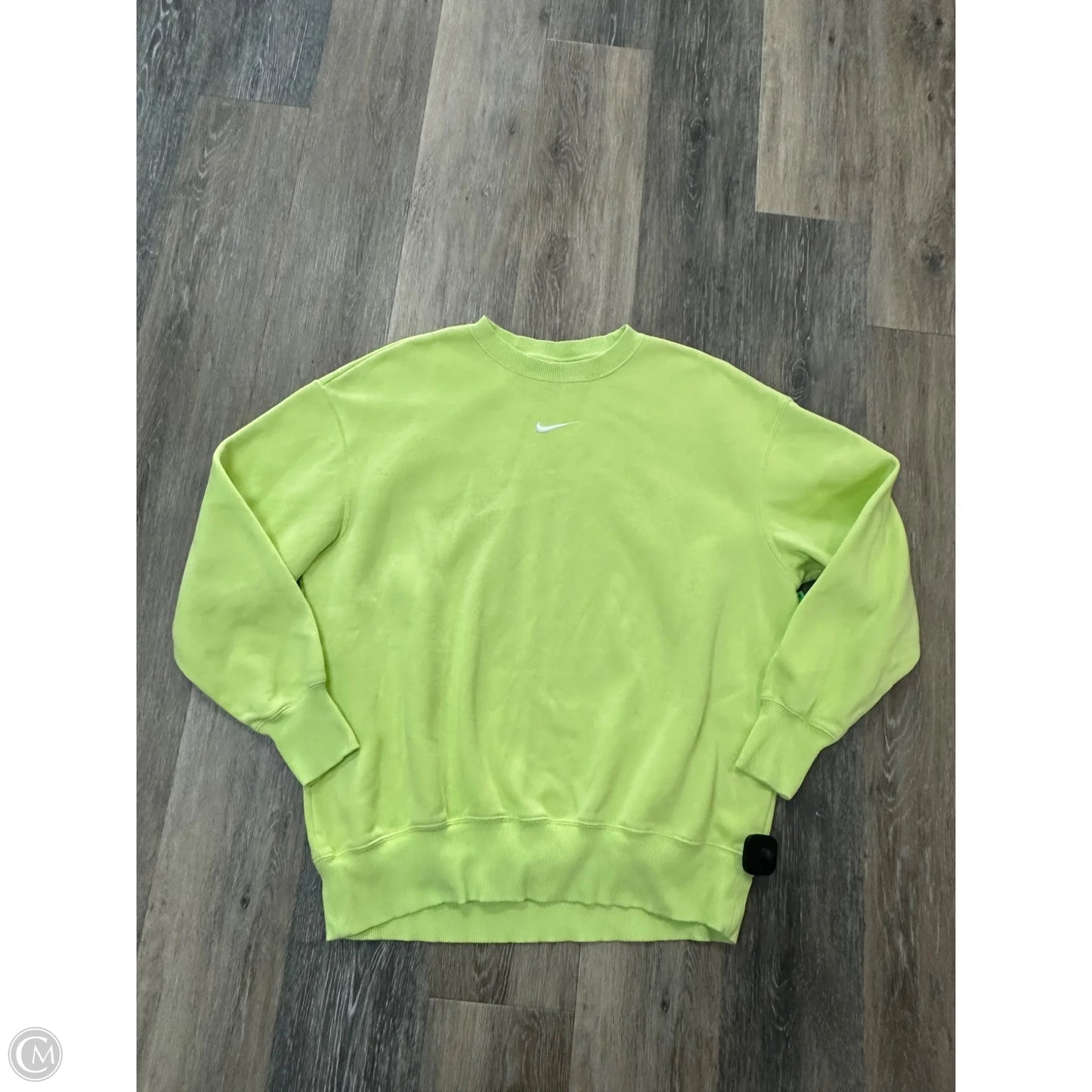 Athletic Sweatshirt Crewneck By Nike Apparel In Green, Size: S