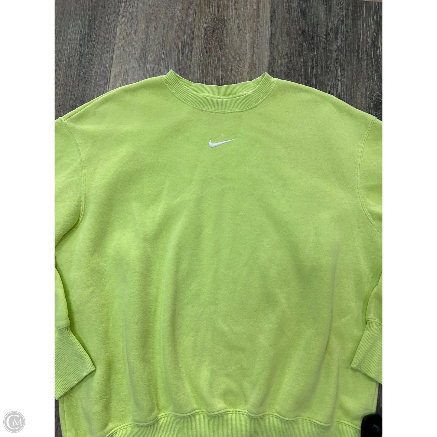 Athletic Sweatshirt Crewneck By Nike Apparel In Green, Size: S