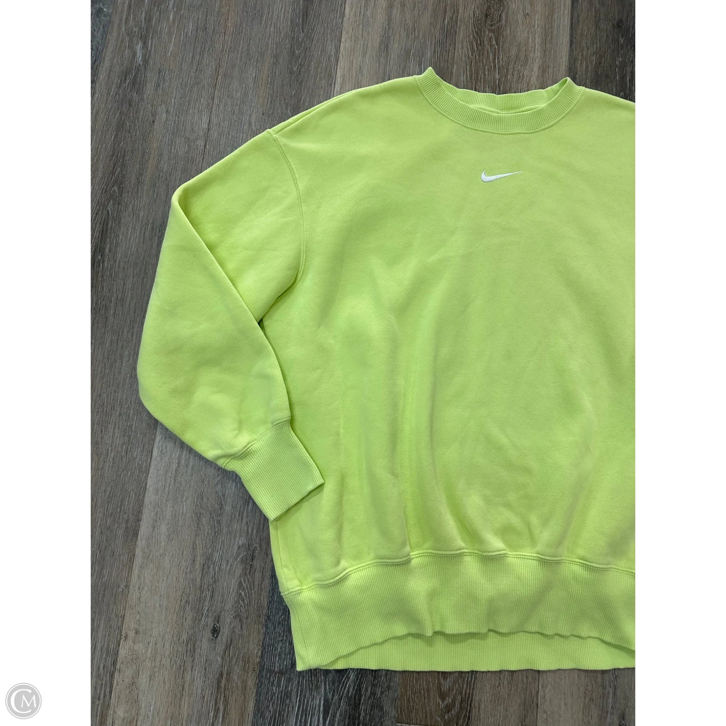 Athletic Sweatshirt Crewneck By Nike Apparel In Green, Size: S
