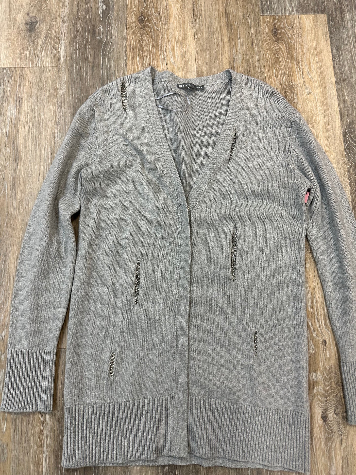 Sweater Cardigan By Elliot Lucca In Grey, Size: S