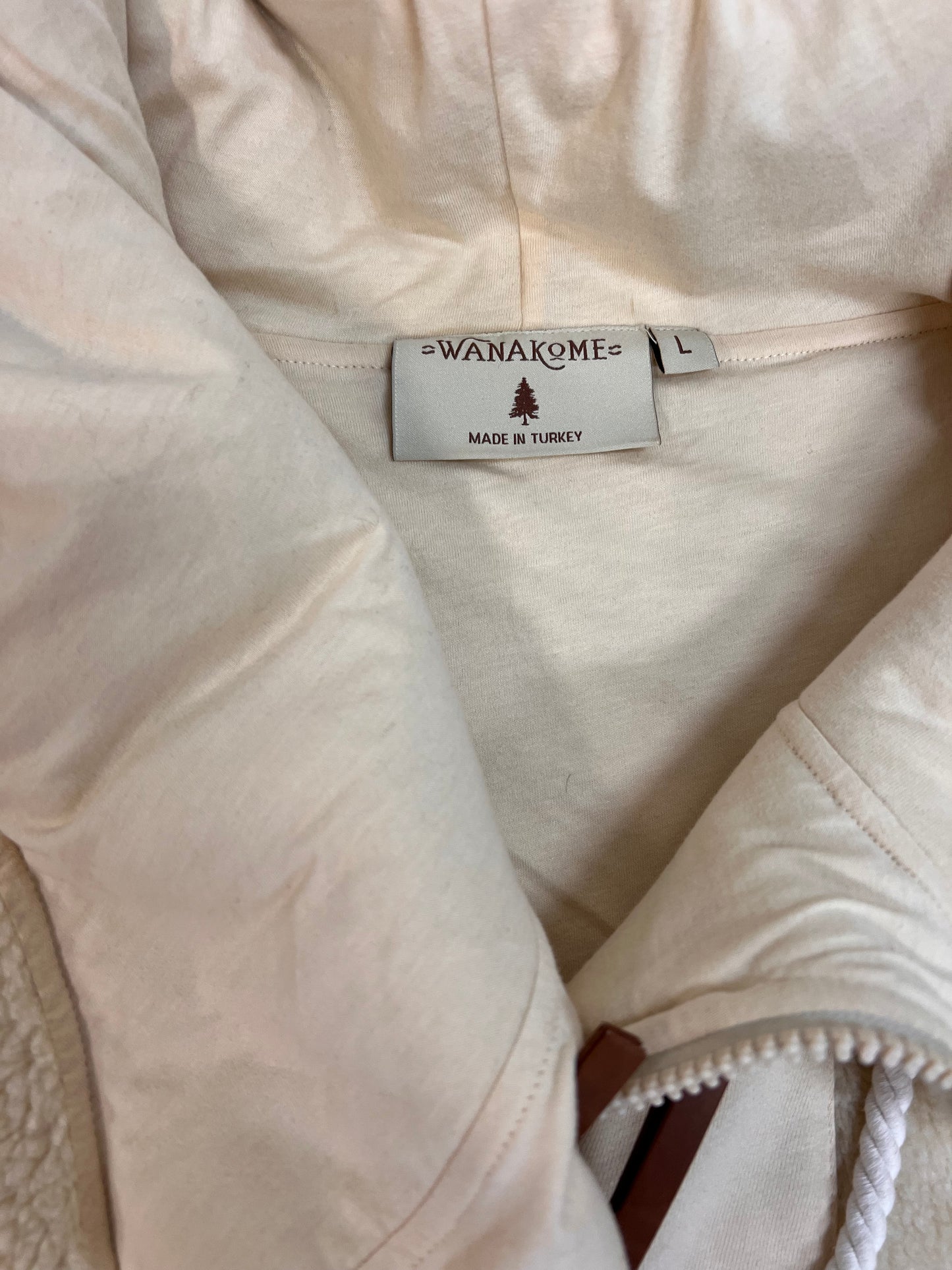 Vest Faux Fur & Sherpa By Wanakome In Cream, Size: L