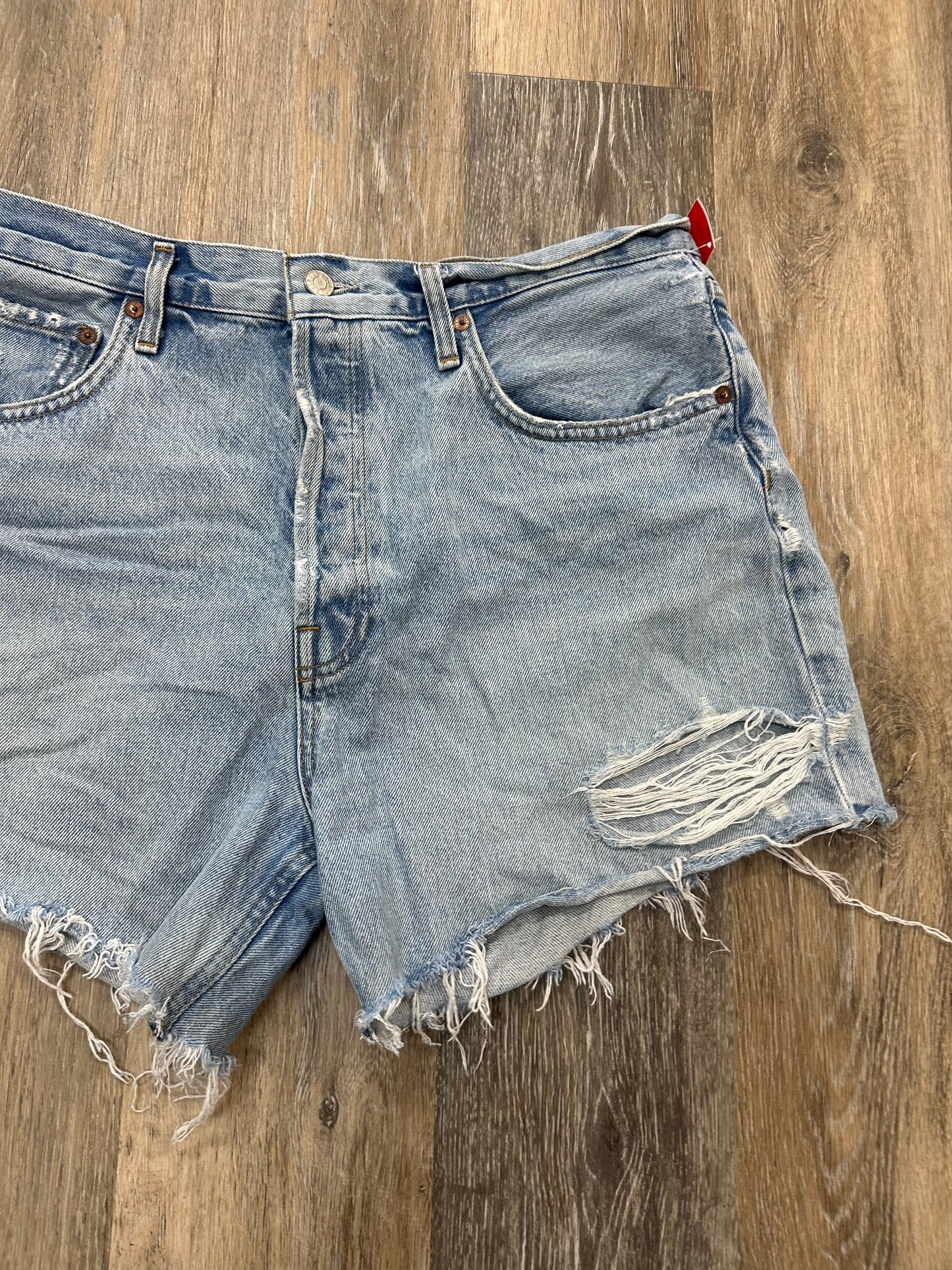 Blue Denim Shorts Designer Agolde, Size 12/31