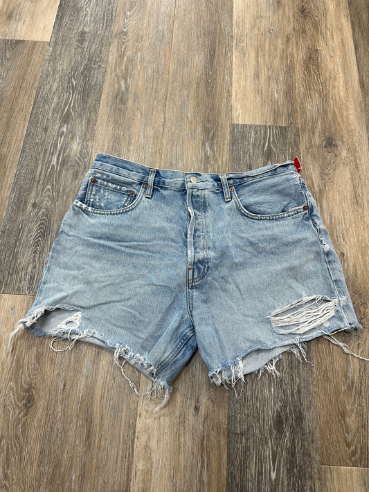 Blue Denim Shorts Designer Agolde, Size 12/31